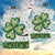 Lucky Shamrock Welcome Garden Flag Green Dot Clover St. Patrick's Day Outdoor Decor