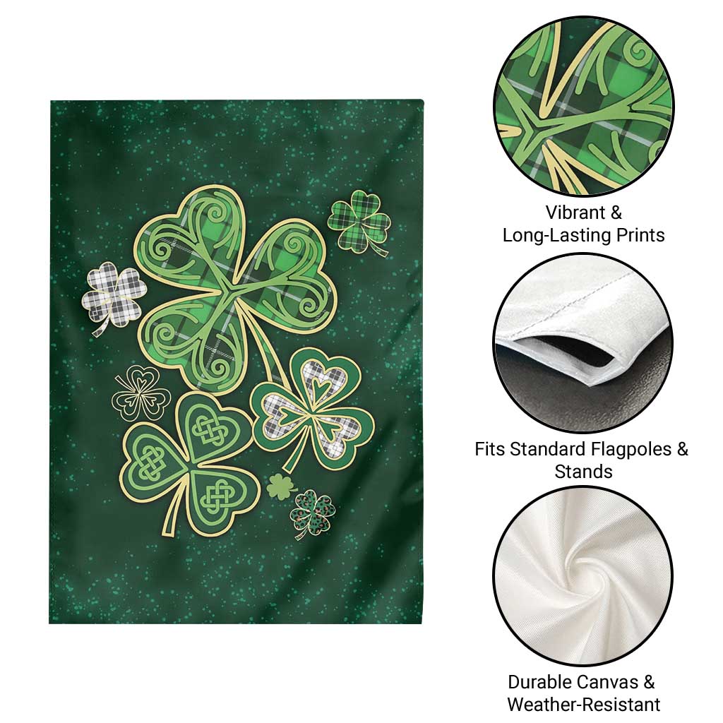 Lucky Shamrock Celtic Art Garden Flag Happy St. Patrick’s Day