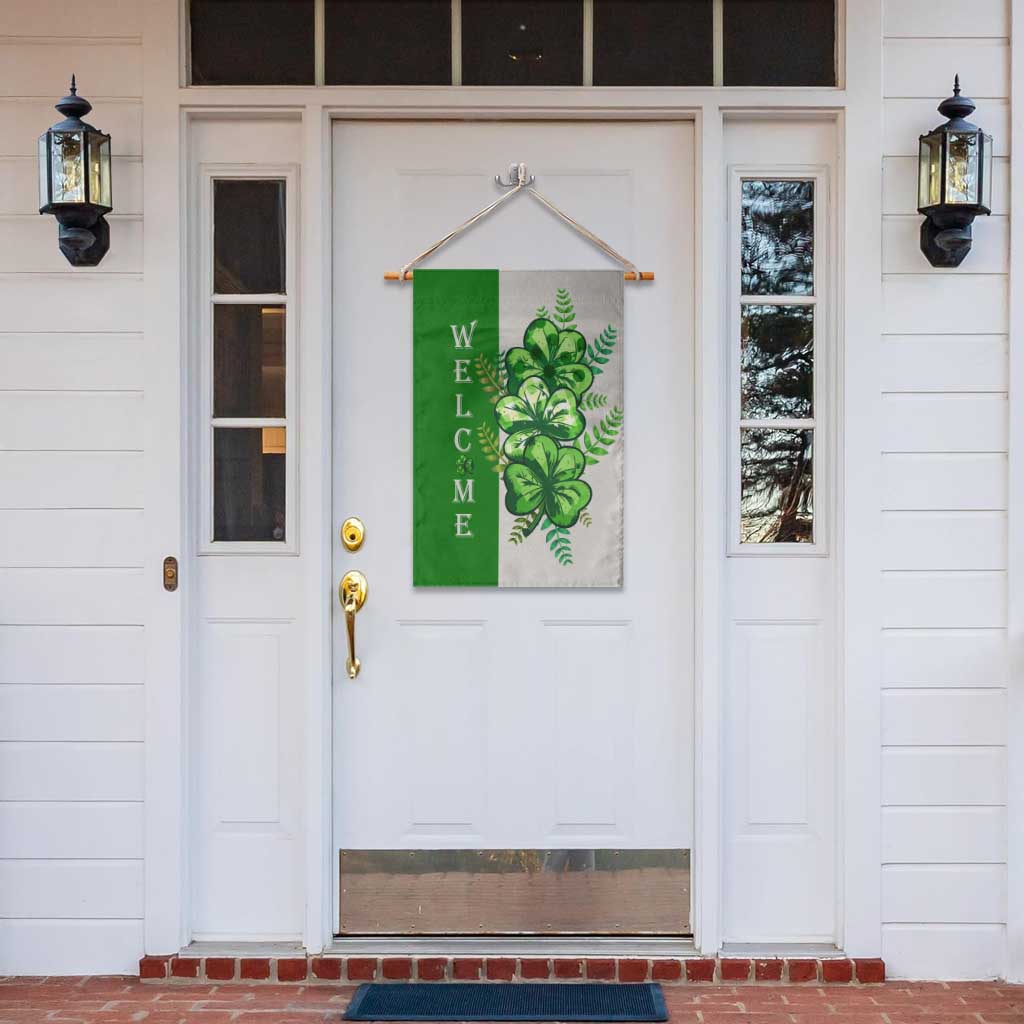 Lucky Shamrocks Welcome Garden Flag Green Buffalo Plaid Holiday Yard Decor