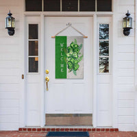 Lucky Shamrocks Welcome Garden Flag Green Buffalo Plaid Holiday Yard Decor