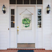 Lucky Irish Shamrocks Mason Jar Garden Flag Clovers St. Patrick’s Day Welcome Yard Decor