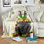 Happy St. Patrick’s Day Throw Blanket Lucky Leprechaun with Gold & Rainbow Yard Decor