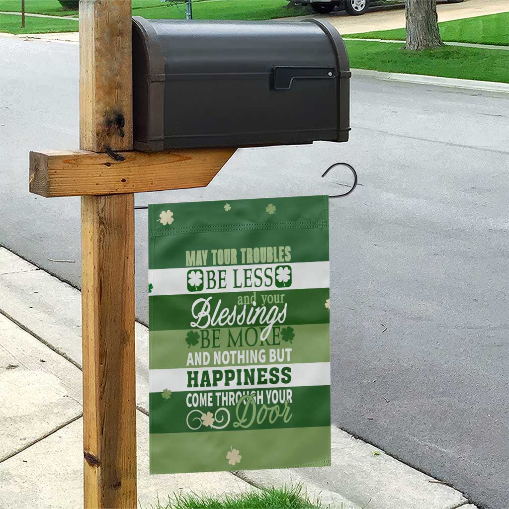 St. Patrick’s Day Blessings Garden Flag Irish Shamrock Luck And Happiness Wishes Yard Decor
