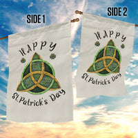 Celtic Knot Trinity Garden Flag Happy St Patricks Day Lucky Shamrocks