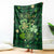Green Buffalo Plaid Shamrock Throw Blanket Happy St. Patrick's Day Irish Home Yard Decoration