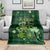 Green Buffalo Plaid Shamrock Throw Blanket Happy St. Patrick's Day Irish Home Yard Decoration