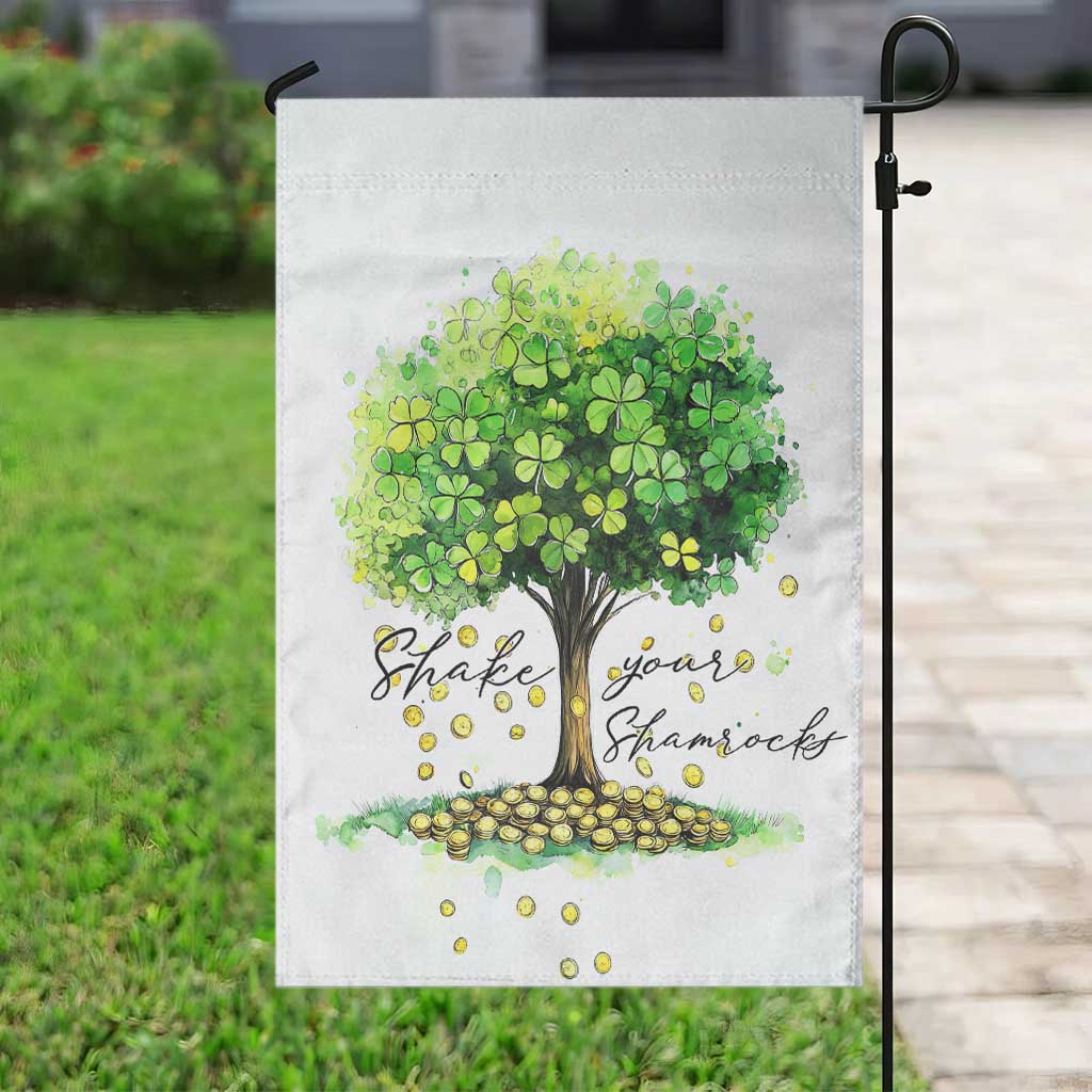 Shake Your Shamrocks Tree Garden Flag Irish Lucky Happy St Patricks Day