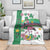 St Patricks Day Flamingo Welcome Throw Blanket Lucky Shamrock Leprechaun