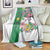 St Patricks Day Flamingo Welcome Throw Blanket Lucky Shamrock Leprechaun