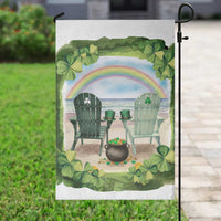 Lucky Shamrocks Beach Vibe Garden Flag