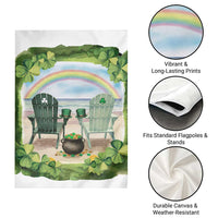 Lucky Shamrocks Beach Vibe Garden Flag
