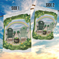 Lucky Shamrocks Beach Vibe Garden Flag