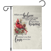 Spiritual Cardinal Garden Flag Signs from Heaven Memorial Remembrance and Love