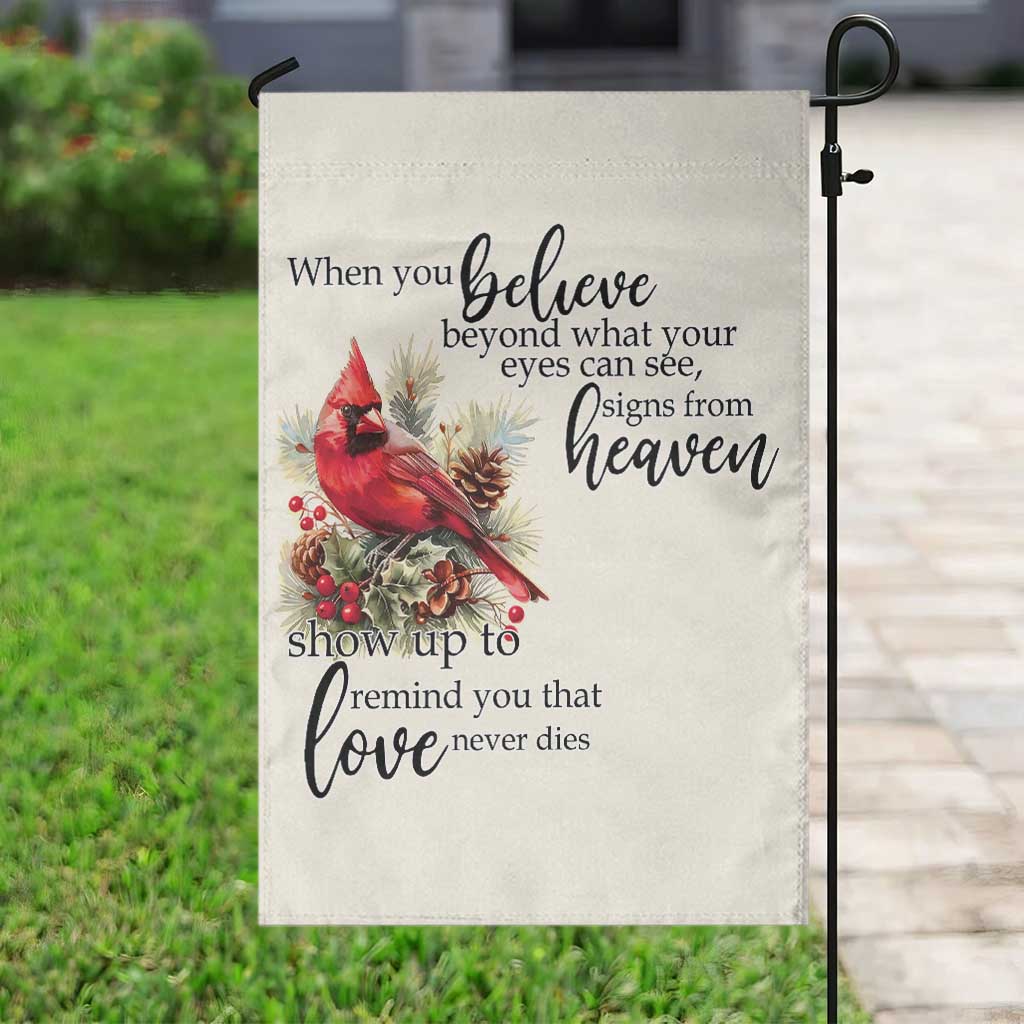 Spiritual Cardinal Garden Flag Signs from Heaven Memorial Remembrance and Love