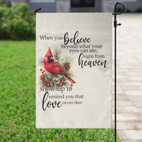 Spiritual Cardinal Garden Flag Signs from Heaven Memorial Remembrance and Love