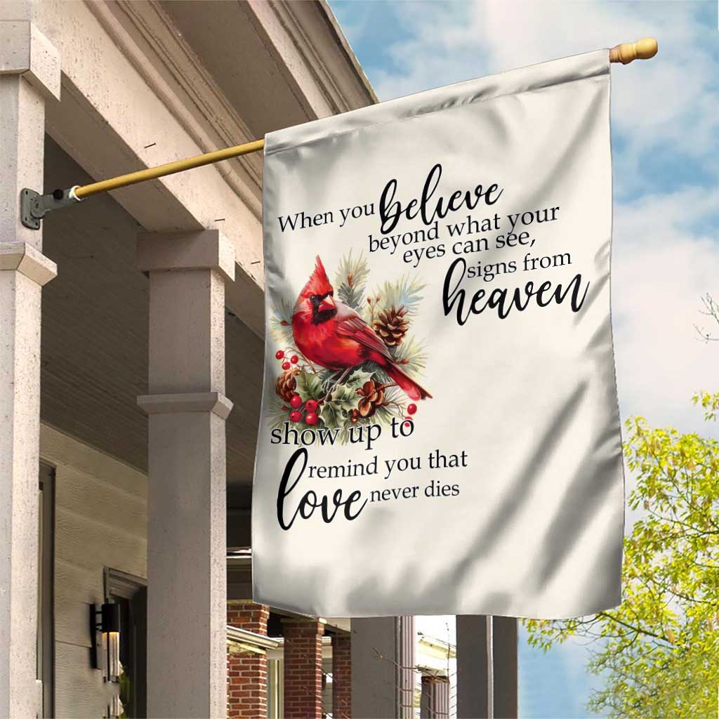 Spiritual Cardinal Garden Flag Signs from Heaven Memorial Remembrance and Love