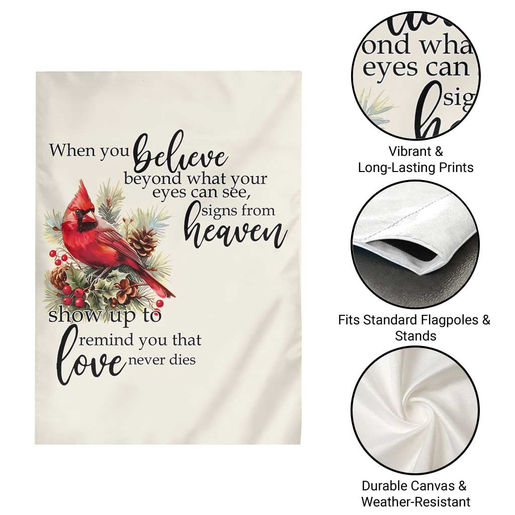 Spiritual Cardinal Garden Flag Signs from Heaven Memorial Remembrance and Love