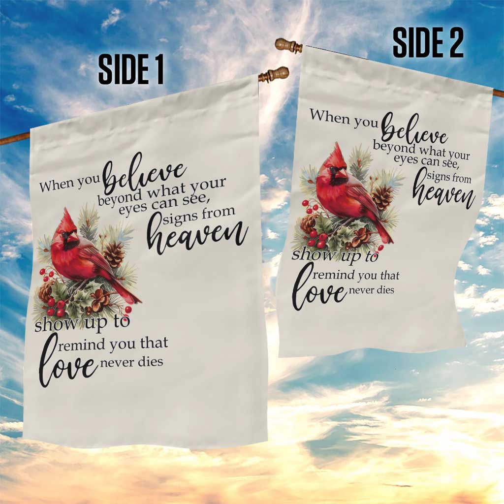 Spiritual Cardinal Garden Flag Signs from Heaven Memorial Remembrance and Love