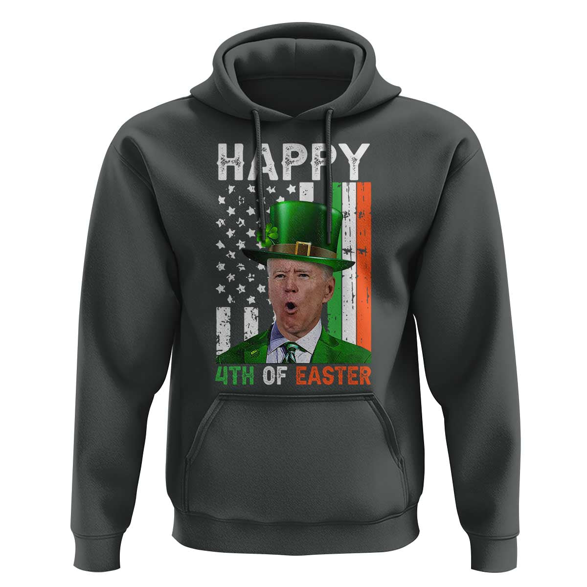 Funny Biden St Patricks Day Hoodie Happy 4th Of Easter American Irish Flag Shamrock