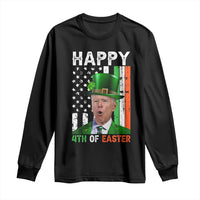 Funny Biden St Patricks Day Long Sleeve Shirt Happy 4th Of Easter American Irish Flag Shamrock