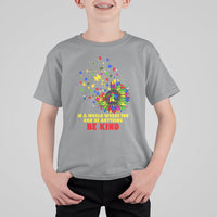 Autism Awareness Be Kind Sunflower Puzzle Autistic Support Kid T-Shirt - Wonder Print Shop