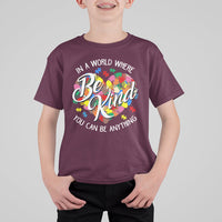 Autism Awareness Be Kind Heart Autistic Support Inclusion Kid T-Shirt - Wonder Print Shop