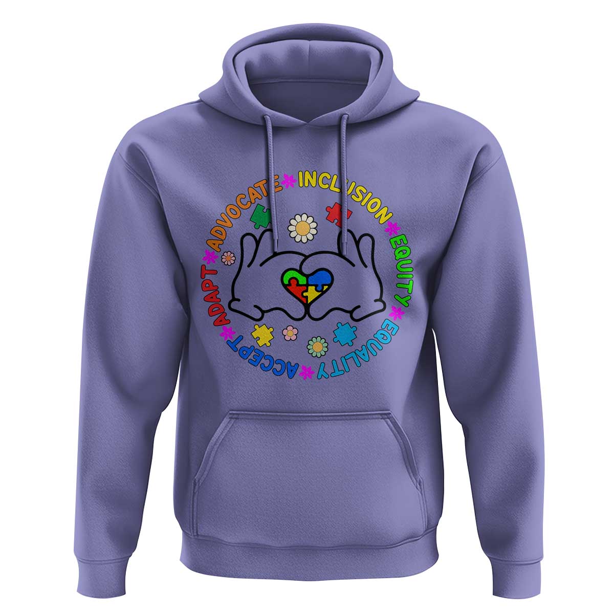 Accept Adapt Advocate Inclusion Equity Equality Autism Hoodie - Wonder Print Shop