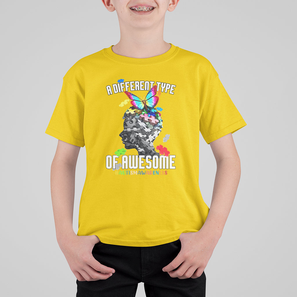 A Different Type Of Awesome Autism Support Autism Autistic Kid T-Shirt - Wonder Print Shop