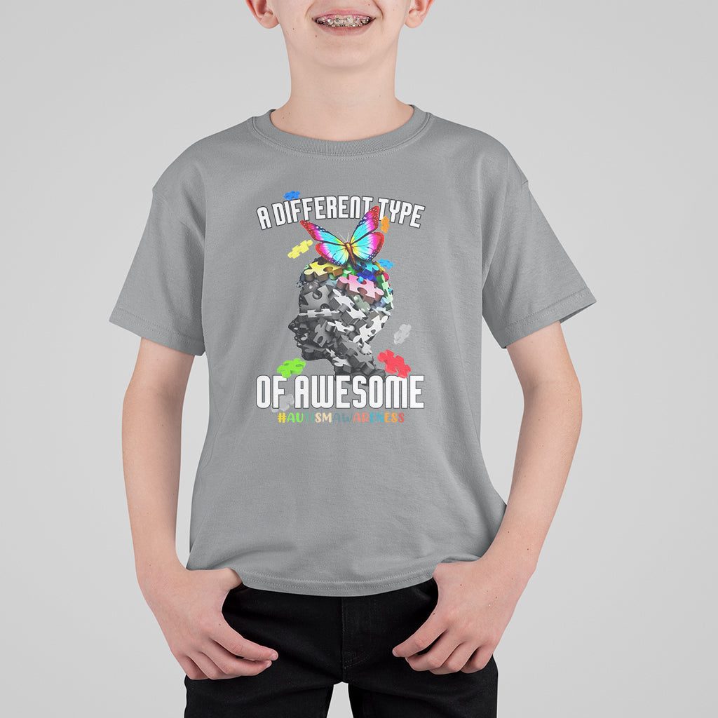 A Different Type Of Awesome Autism Support Autism Autistic Kid T-Shirt - Wonder Print Shop