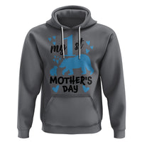 My First Mother's Day Hoodie New Mom Mama Bear Blue Baby Boy - Wonder Print Shop