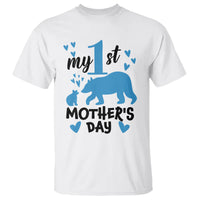 My First Mother's Day T Shirt New Mom Mama Bear Blue Baby Boy - Wonder Print Shop