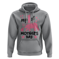 My First Mother's Day Hoodie New Mom Mama Bear Pink Baby Girl - Wonder Print Shop
