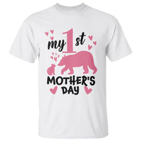 My First Mother's Day T Shirt New Mom Mama Bear Pink Baby Girl - Wonder Print Shop