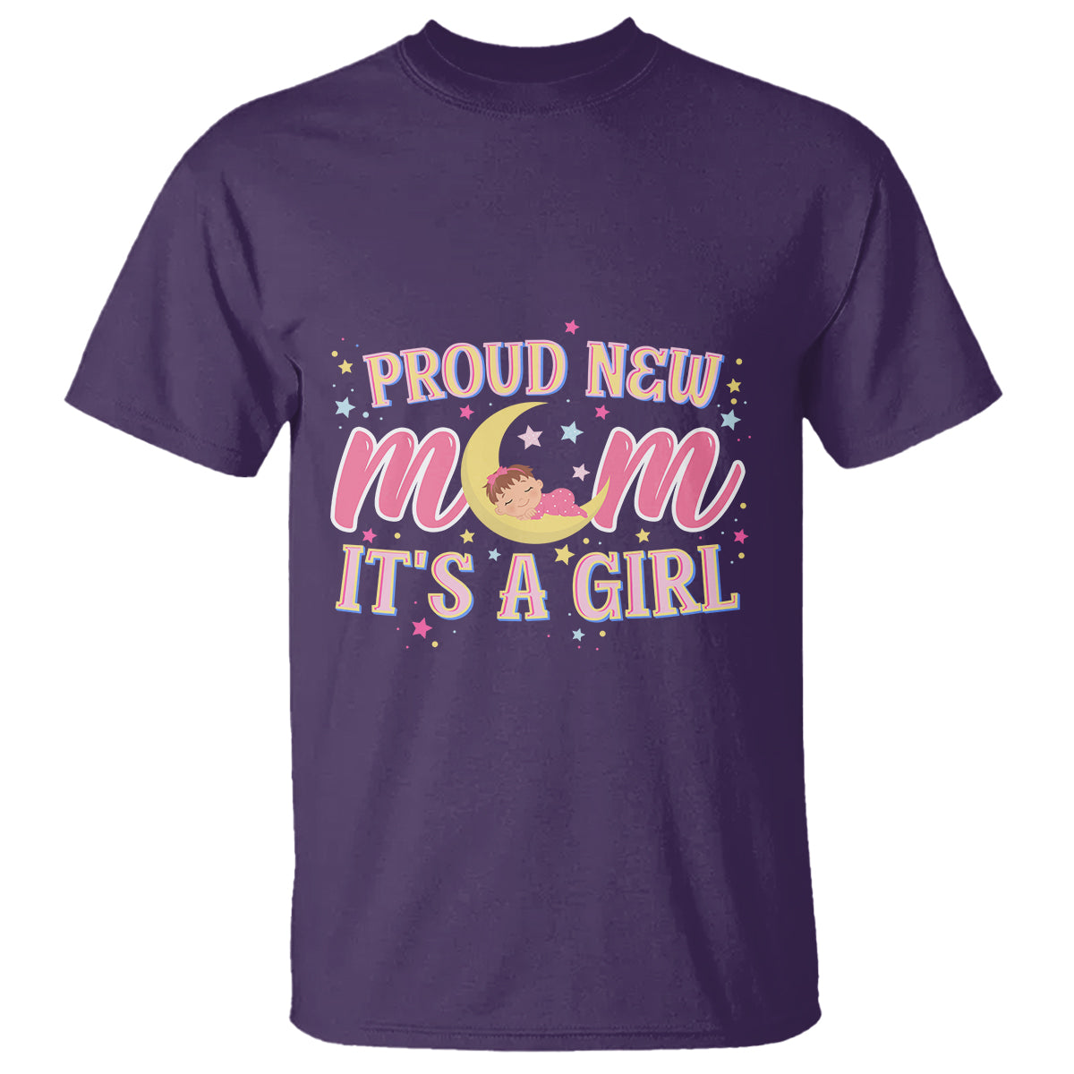 First Mother's Day T Shirt Proud New Mom It's A Girl Pink Baby - Wonder Print Shop