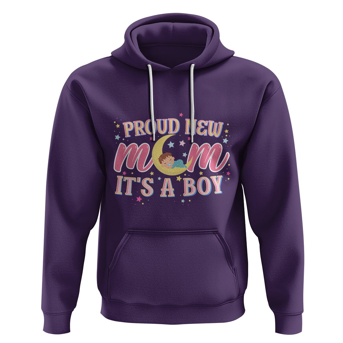 First Mother's Day Hoodie Proud New Mom It's A Boy Blue Baby - Wonder Print Shop