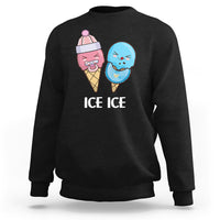 First Mother's Day Sweatshirt Ice Ice Baby Blue Pink Icecream - Wonder Print Shop