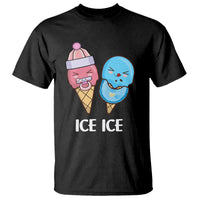 First Mother's Day T Shirt Ice Ice Baby Blue Pink Icecream - Wonder Print Shop