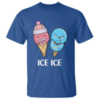 First Mother's Day T Shirt Ice Ice Baby Blue Pink Icecream - Wonder Print Shop