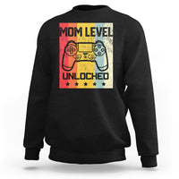 Funny New Mom Sweatshirt Level Unlocked Retro Video Game Controller - Wonder Print Shop