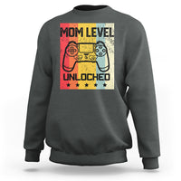Funny New Mom Sweatshirt Level Unlocked Retro Video Game Controller - Wonder Print Shop