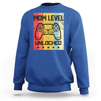Funny New Mom Sweatshirt Level Unlocked Retro Video Game Controller - Wonder Print Shop