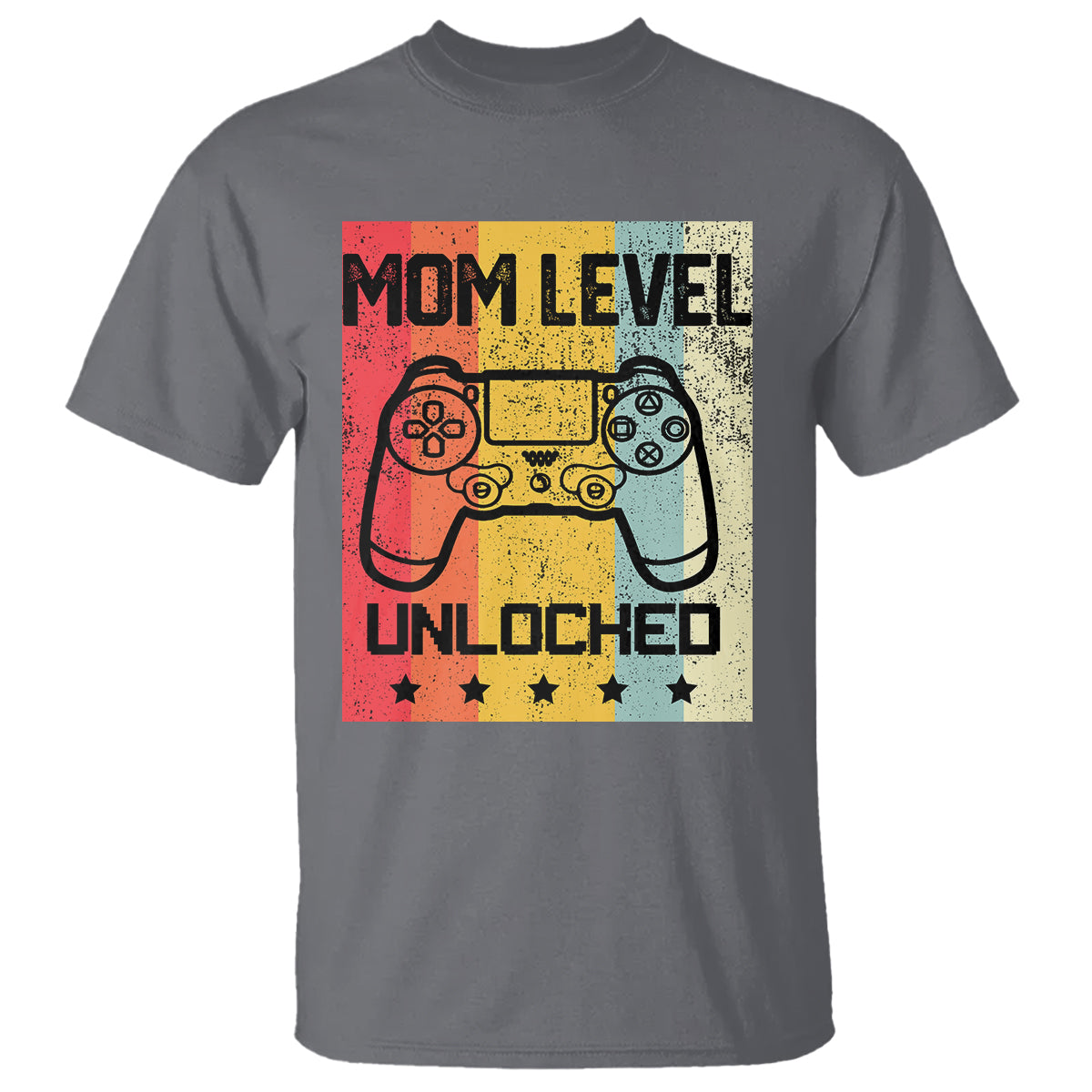 Funny New Mom T Shirt Level Unlocked Retro Video Game Controller - Wonder Print Shop