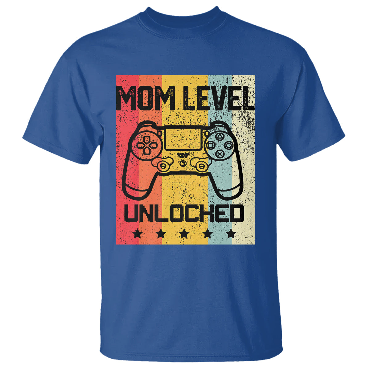 Funny New Mom T Shirt Level Unlocked Retro Video Game Controller - Wonder Print Shop