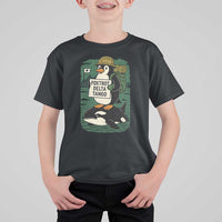 Funny Penguin Resist T Shirt For Kid No Tarriffs Activism Graphic