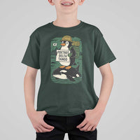 Funny Penguin Resist T Shirt For Kid No Tarriffs Activism Graphic