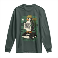 Funny Penguin Resist Long Sleeve Shirt No Tarriffs Activism Graphic