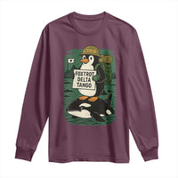 Funny Penguin Resist Long Sleeve Shirt No Tarriffs Activism Graphic