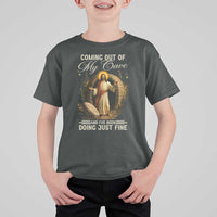Funny Jesus T Shirt For Kid Coming Out Of My Cave And I've Been Doing Just Fine