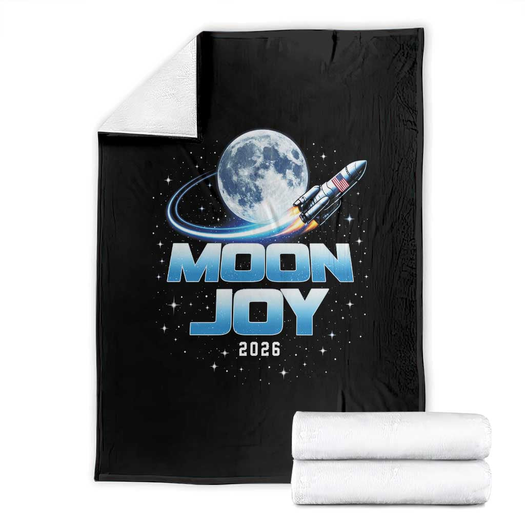 Celestial Moon Joy 2026 Throw Blanket Rocket Launch '26 Lunar Mission Celebration