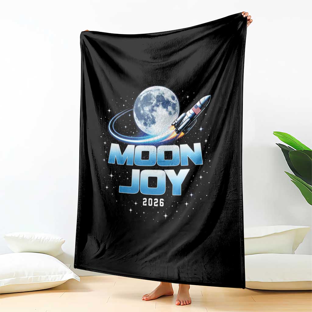 Celestial Moon Joy 2026 Throw Blanket Rocket Launch '26 Lunar Mission Celebration
